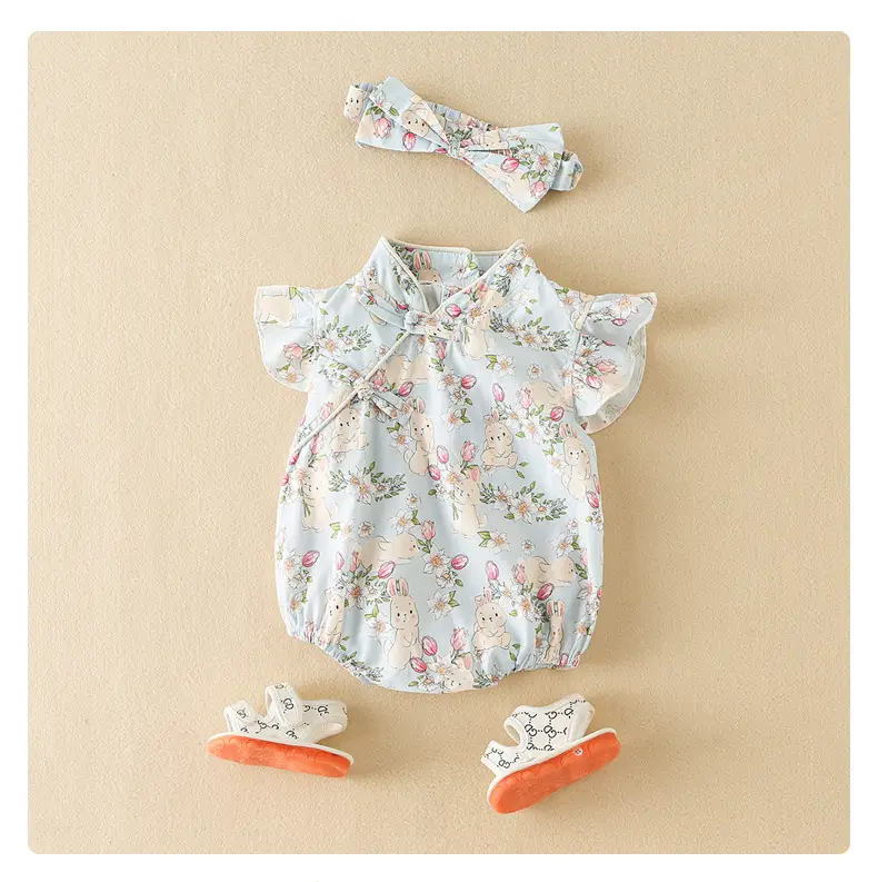 Baby Floral Cheongsam Set for Girls Summer — feature 12