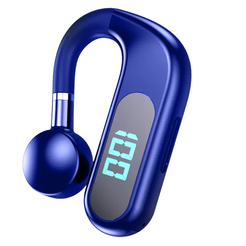 Blue Bone Conduction Wireless Bluetooth Headset with Digital Display - Image 3