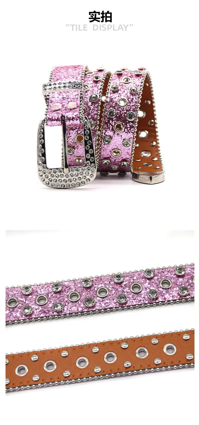 Silver Rhinestone Belt for Women Men High End Decorative β feature 10