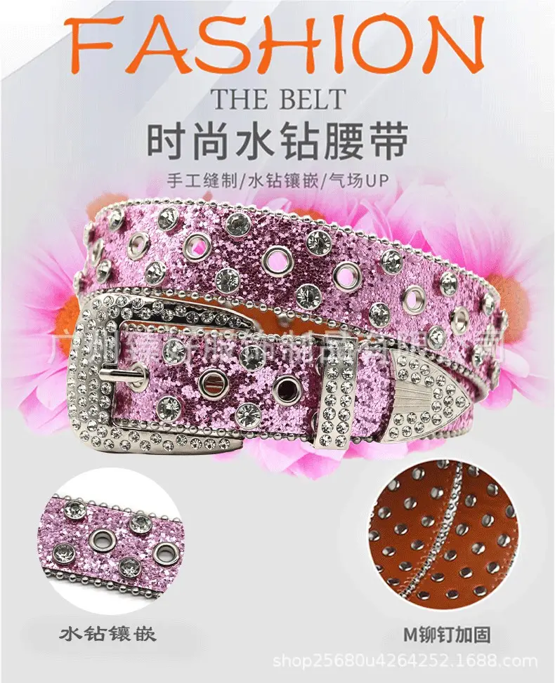 Silver Rhinestone Belt for Women Men High End Decorative β feature 4