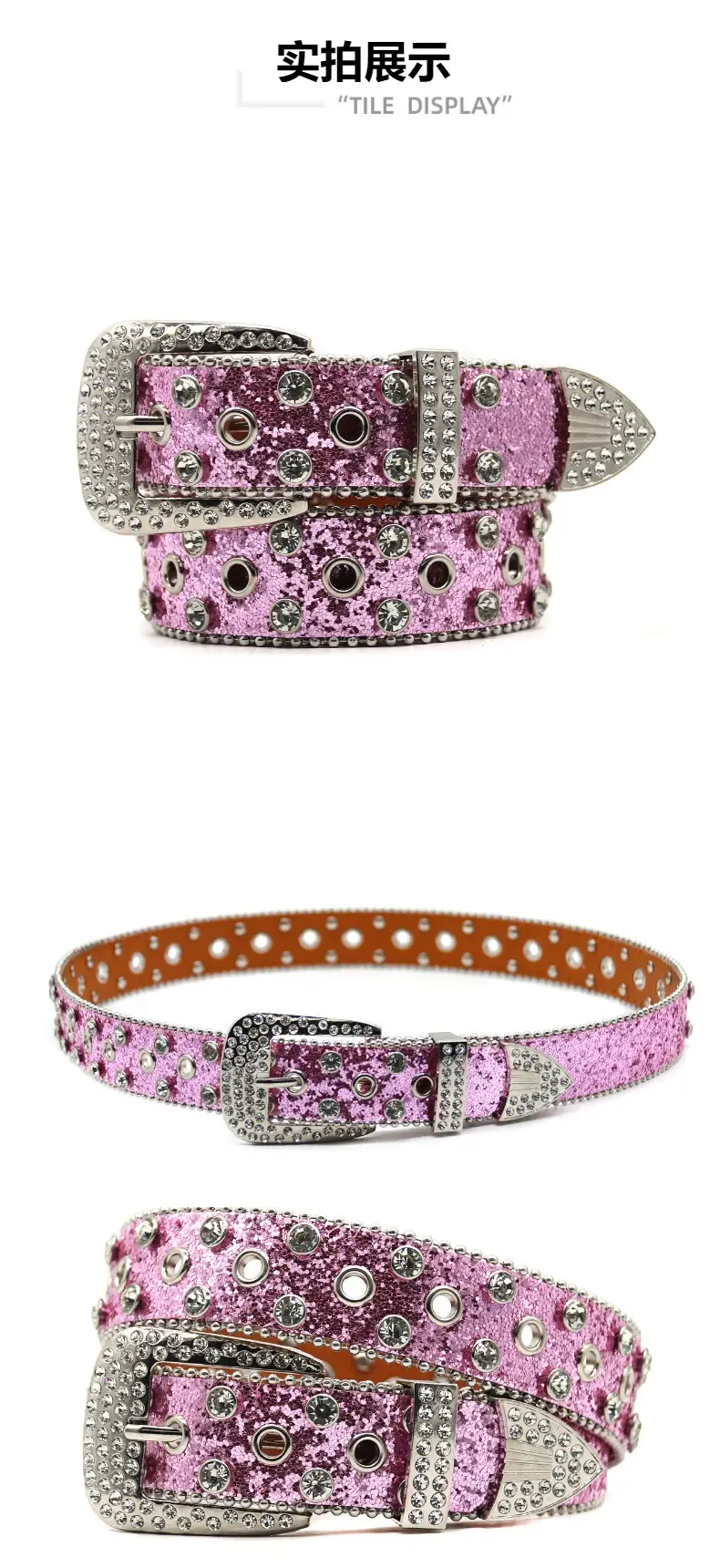 Silver Rhinestone Belt for Women Men High End Decorative β feature 9