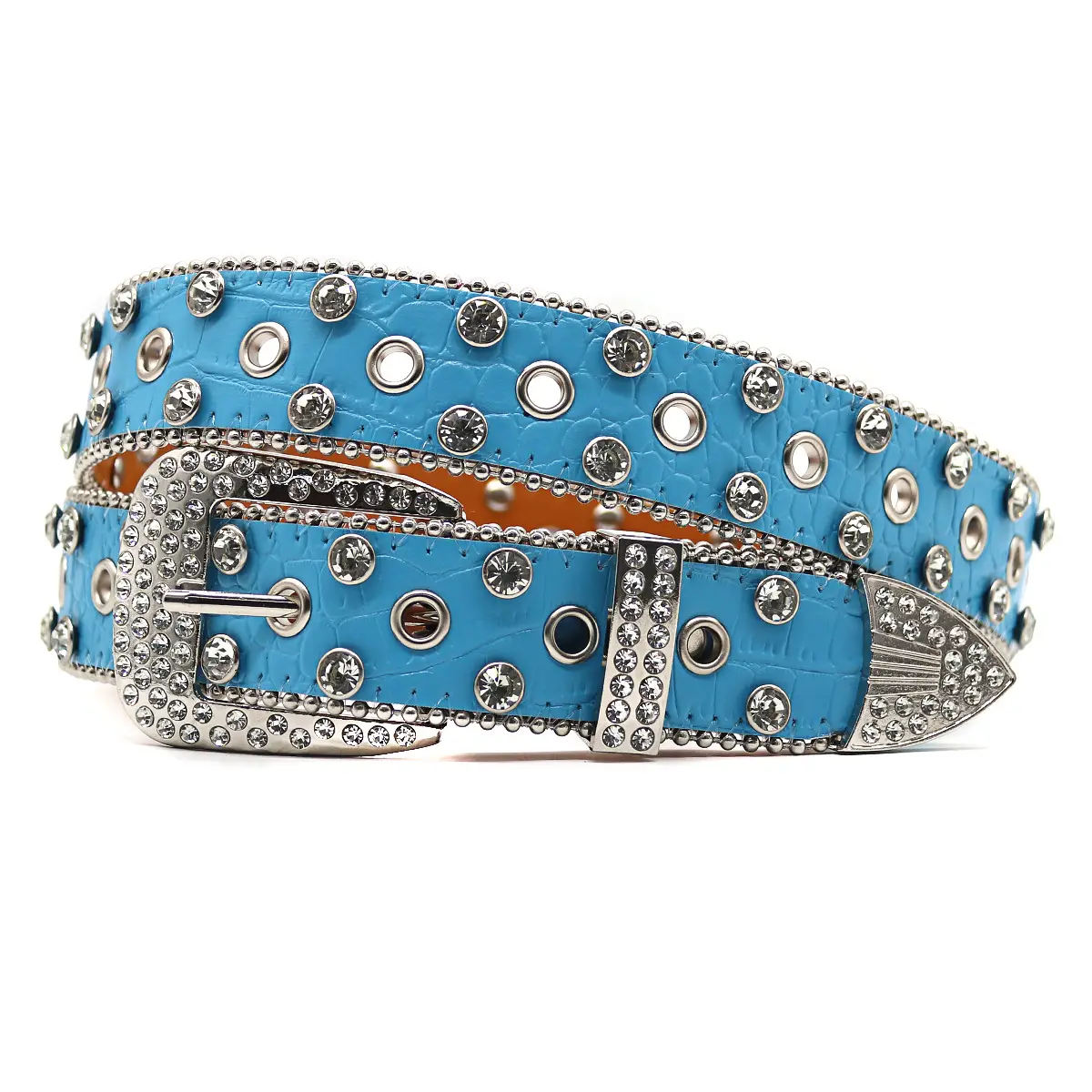 Silver Rhinestone Belt for Women Men High End Decorative - Image 12