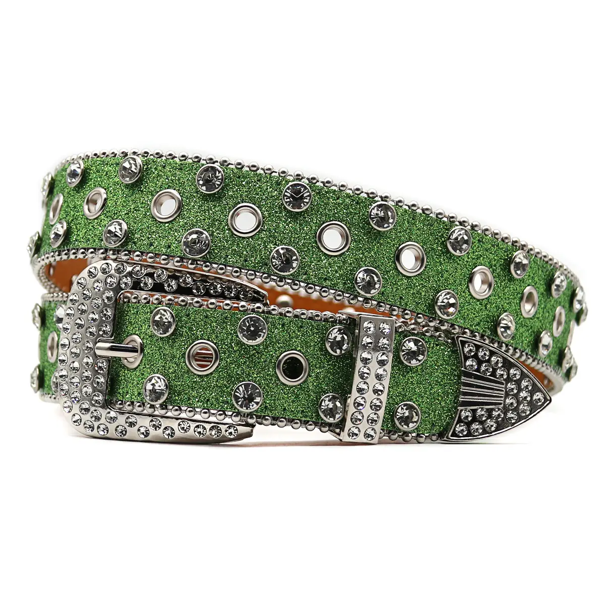 Silver Rhinestone Belt for Women Men High End Decorative - Image 3