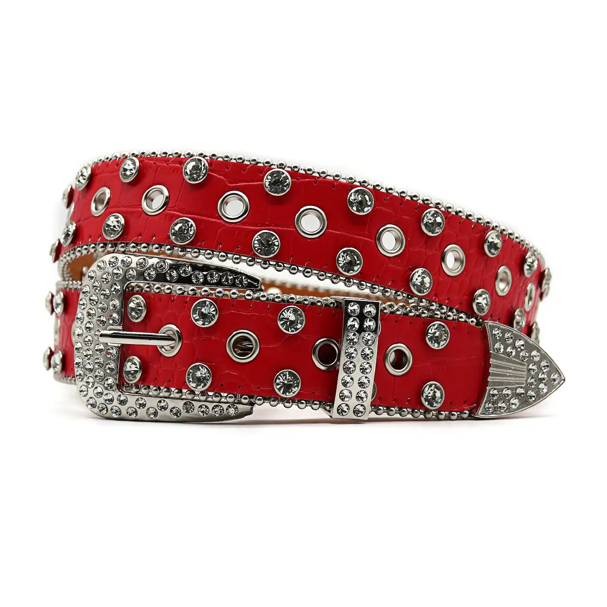 Silver Rhinestone Belt for Women Men High End Decorative - Image 4