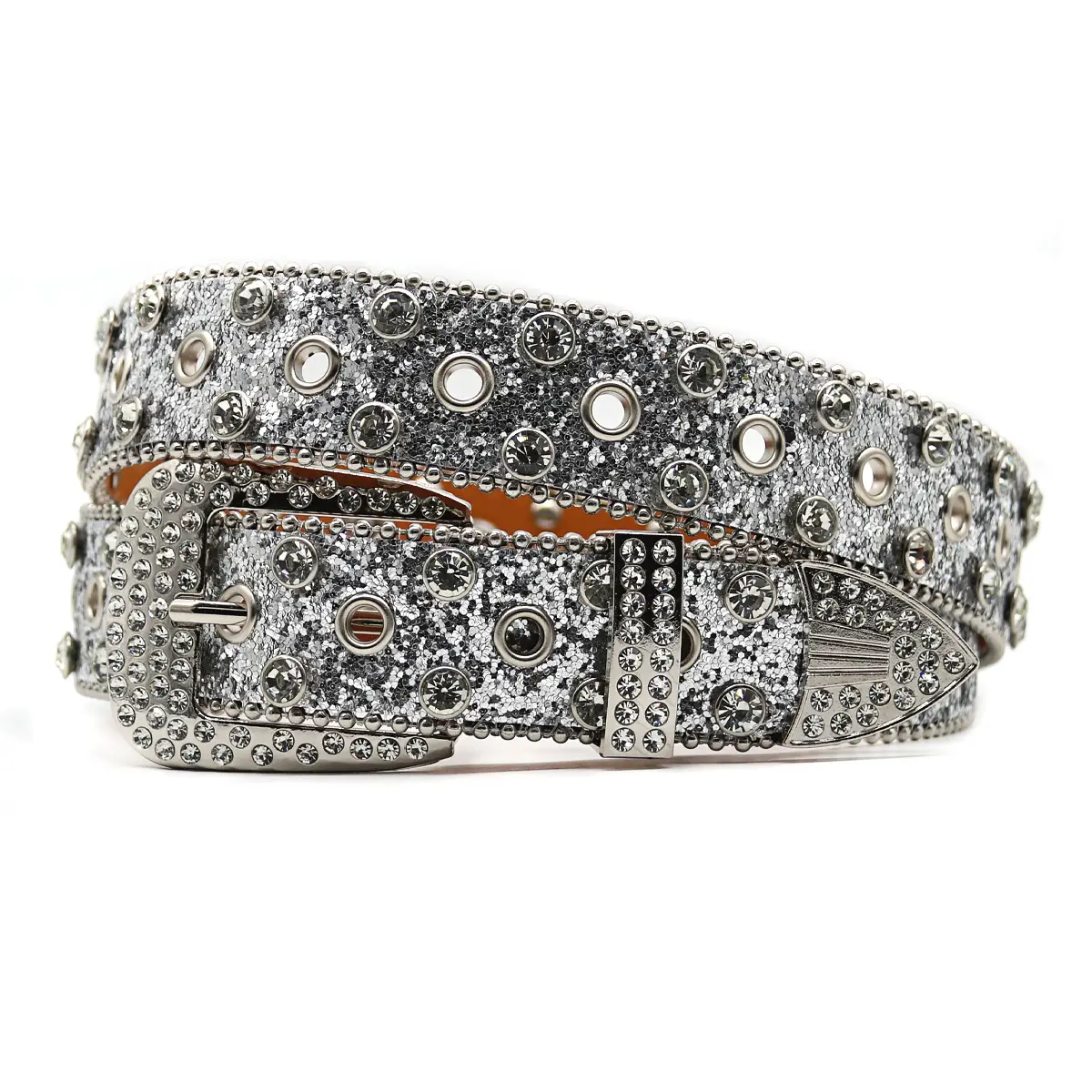 Silver Rhinestone Belt for Women Men High End Decorative - Image 7