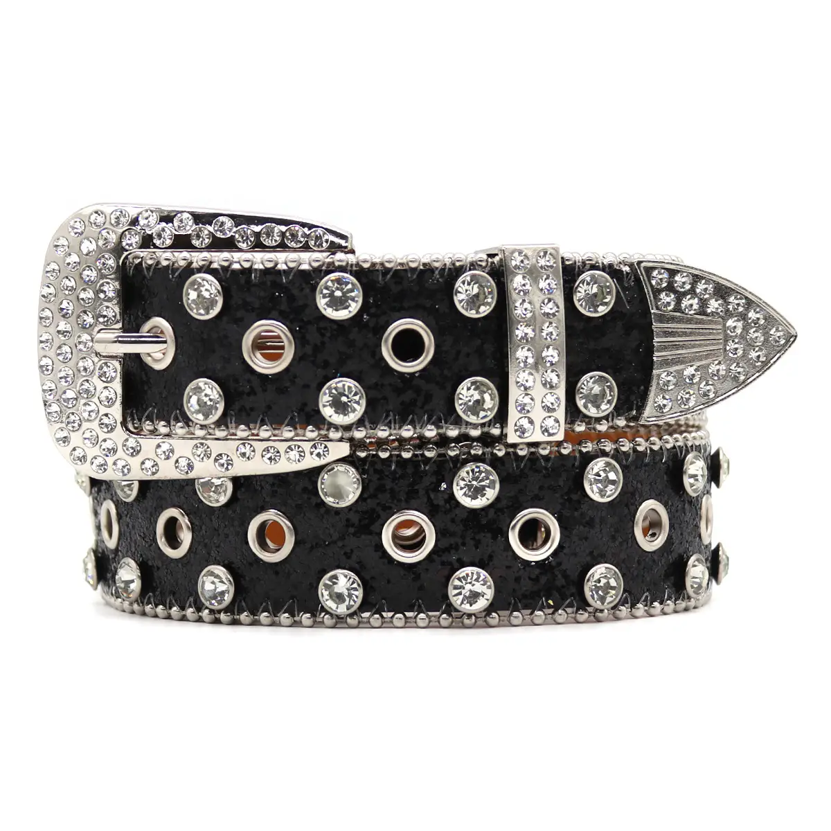 Silver Rhinestone Belt for Women Men High End Decorative - Image 9