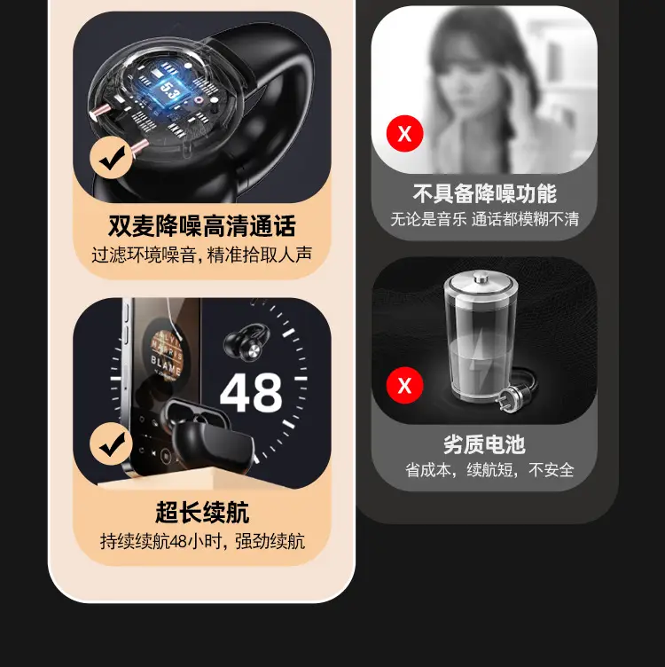 Wireless Bone Conduction Earbuds for Apple Huawei Android — feature 10