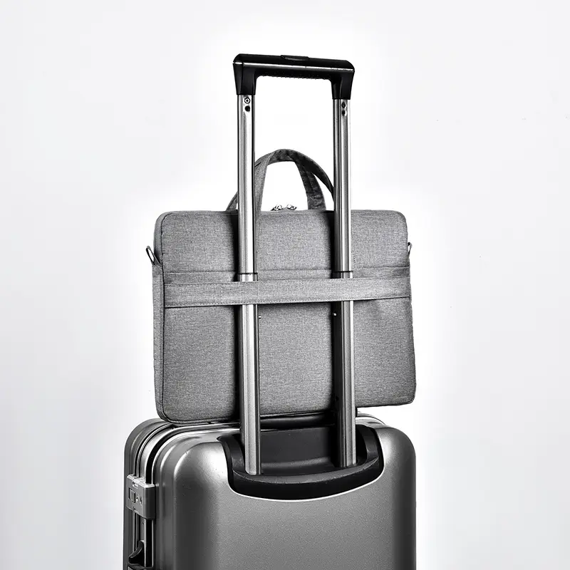 Light Blue Business Laptop Shoulder Bag - Image 4