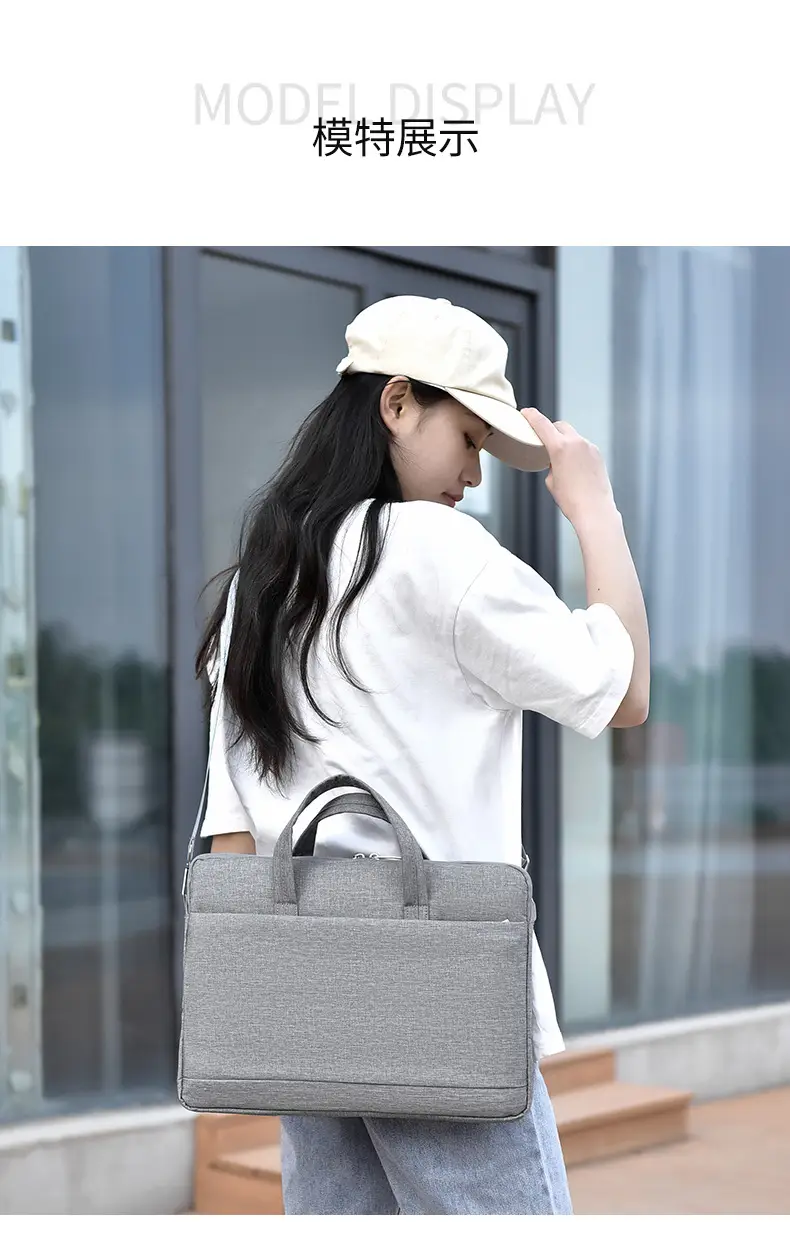Light Blue Business Laptop Shoulder Bag — feature 11