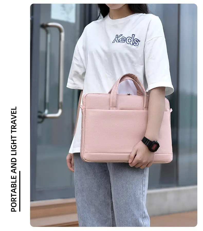 Light Blue Business Laptop Shoulder Bag — feature 4