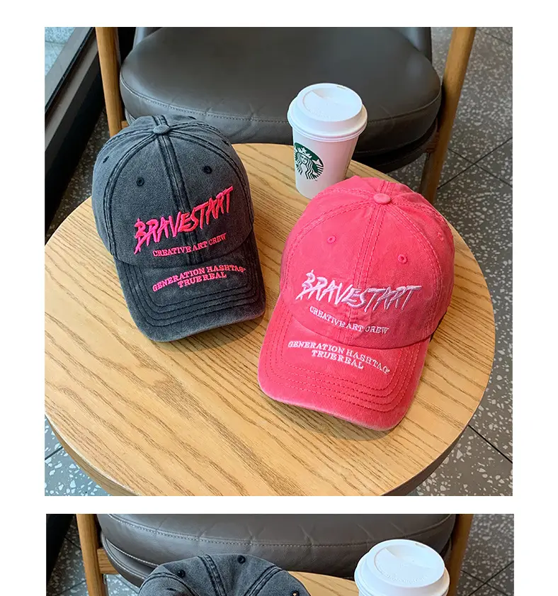 American-style washed retro baseball cap men women — feature 5