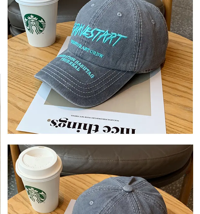American-style washed retro baseball cap men women — feature 9
