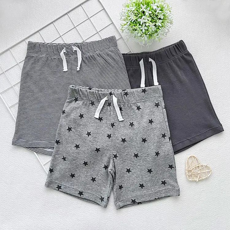 Summer Cotton Star Print Shorts for Kids Men — feature 5