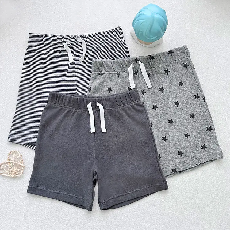 Summer Cotton Star Print Shorts for Kids Men — feature 7