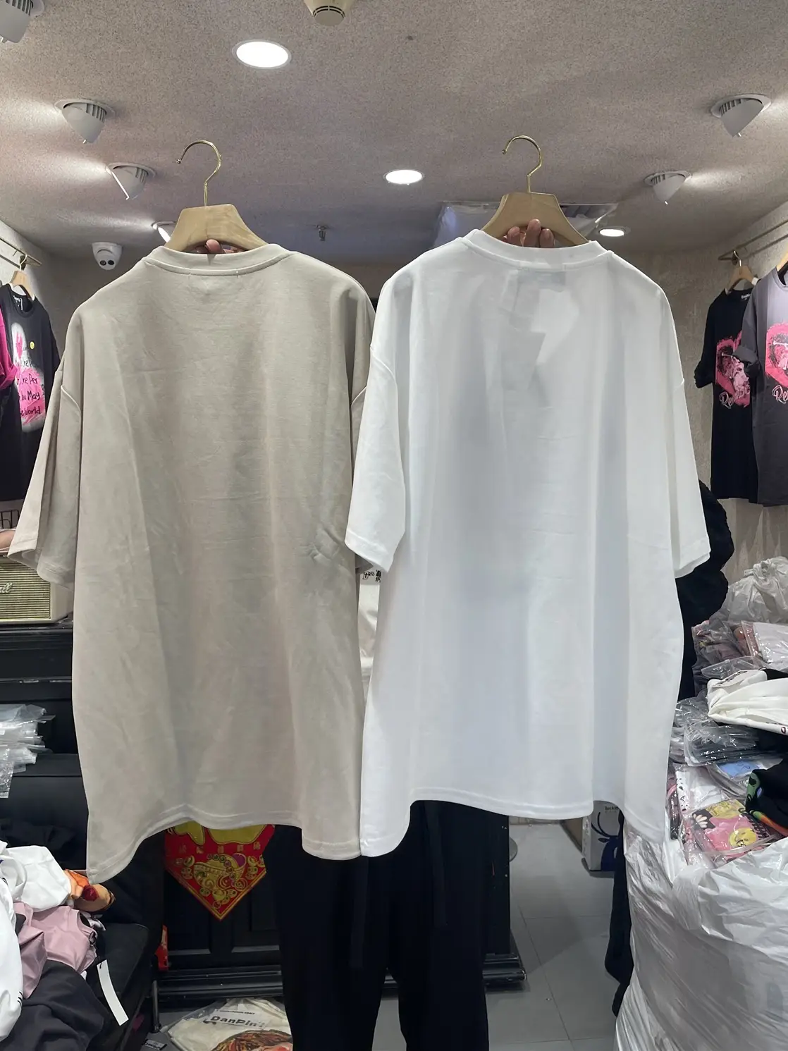 Women Korean Style Cotton T-Shirt White Loose Round Neck 23086 — feature 13
