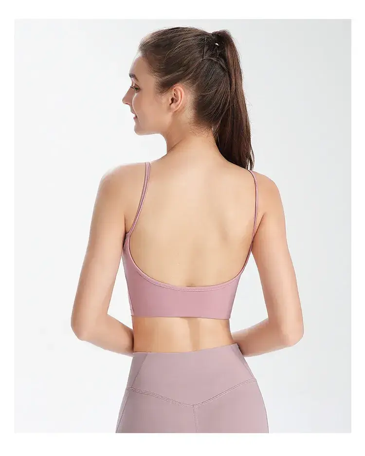 Women's Back Sports Bra White Wide Elastic Cup — feature 11