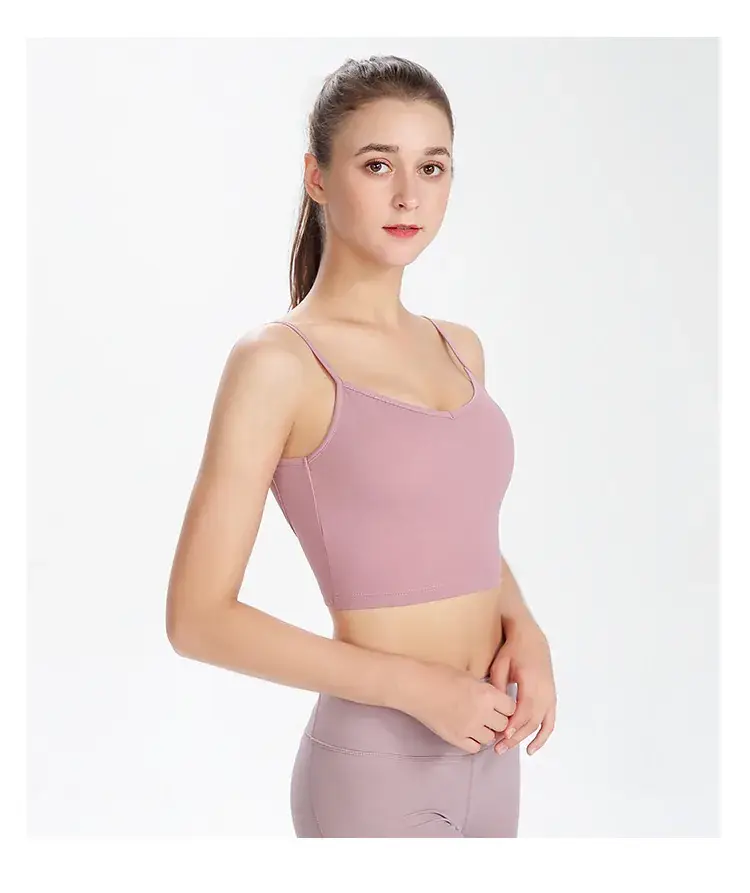 Women's Back Sports Bra White Wide Elastic Cup — feature 13