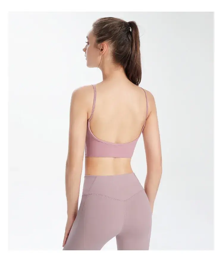 Women's Back Sports Bra White Wide Elastic Cup — feature 14