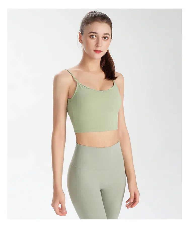 Women's Back Sports Bra White Wide Elastic Cup — feature 17