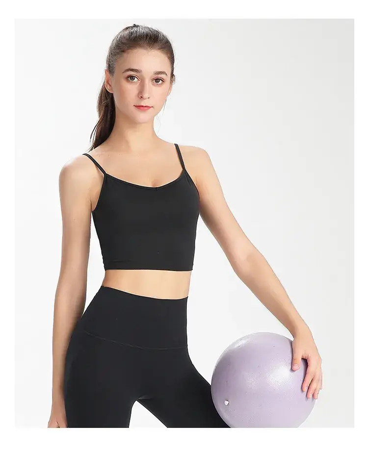 Women's Back Sports Bra White Wide Elastic Cup — feature 29