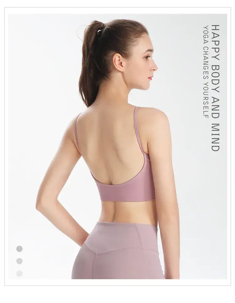 Women's Back Sports Bra White Wide Elastic Cup — feature 3