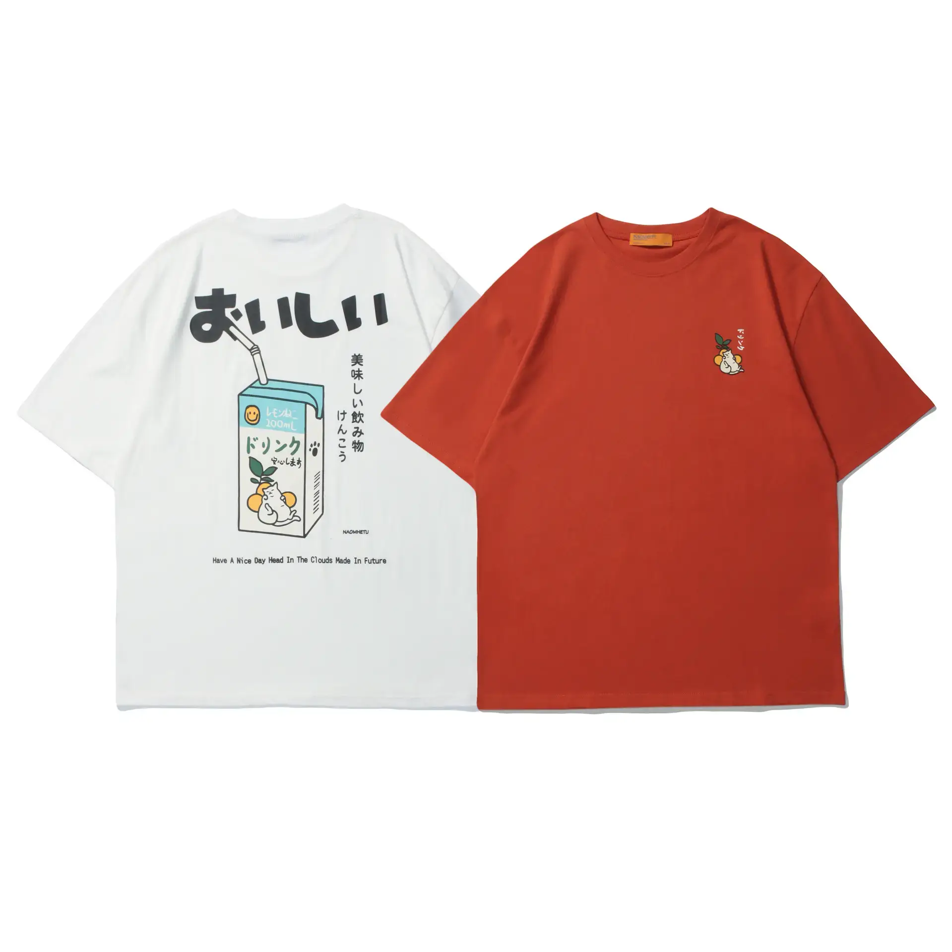 YPRS Men Japanese Style Retro Red T-Shirt - Image 4