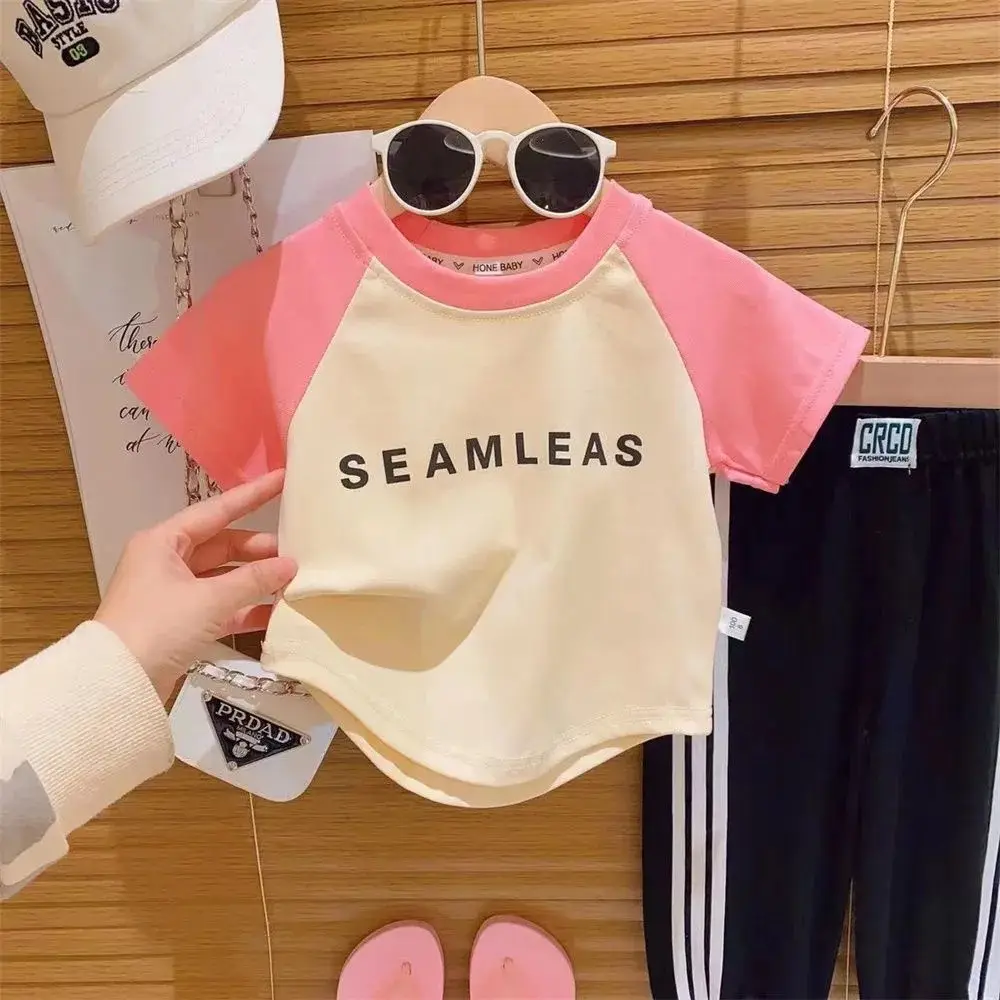 Girls Cotton T-Shirt Short Sleeve Summer 2023 - Image 2