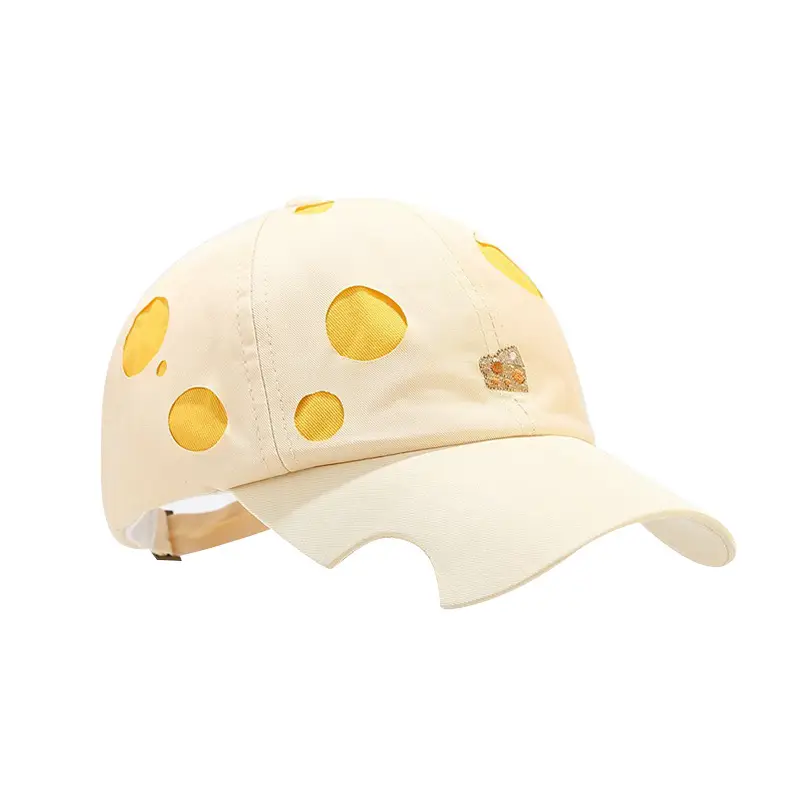Women's Korean Style Cheese Cheese Cap with Brim Notched Sunshade - Image 5