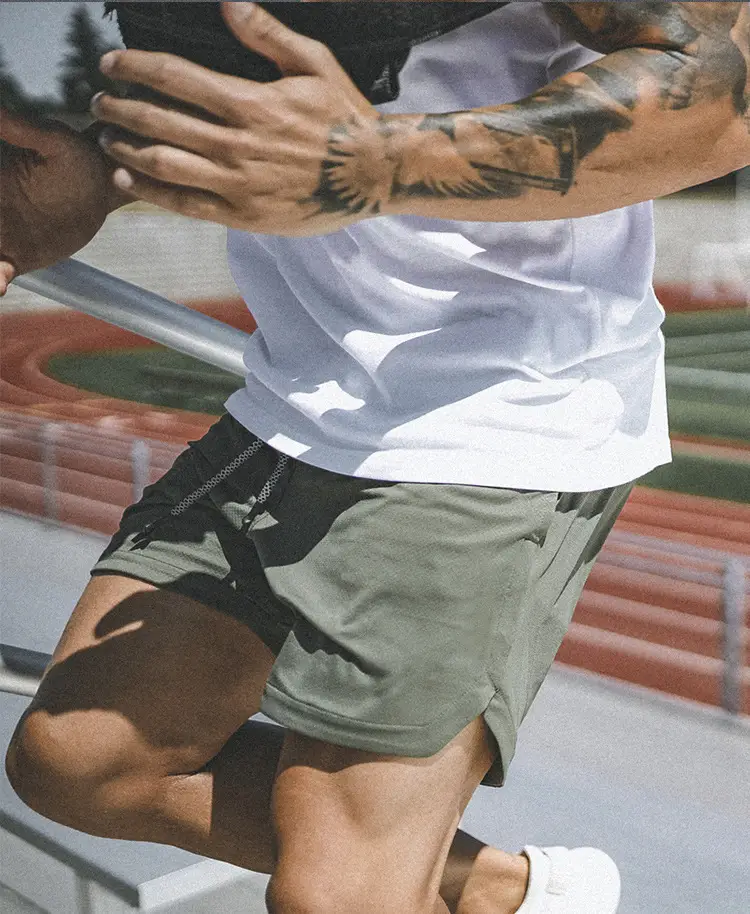 Men Crossbody Beach Pants Mesh Sports Fitness Large — feature 1