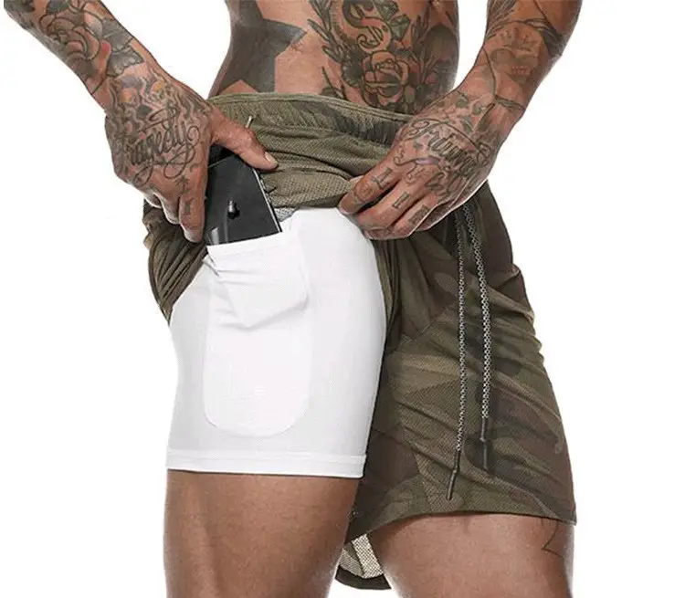 Men Crossbody Beach Pants Mesh Sports Fitness Large