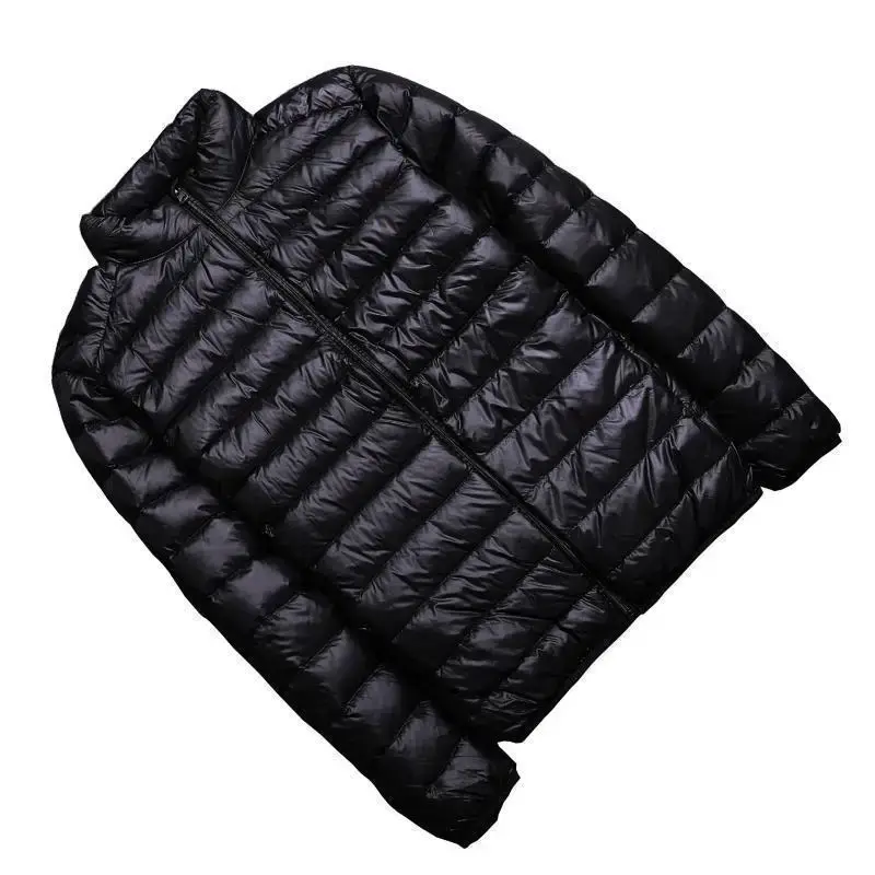 Men Hooded Puffer Jacket Black Winter Light Middle - Image 14