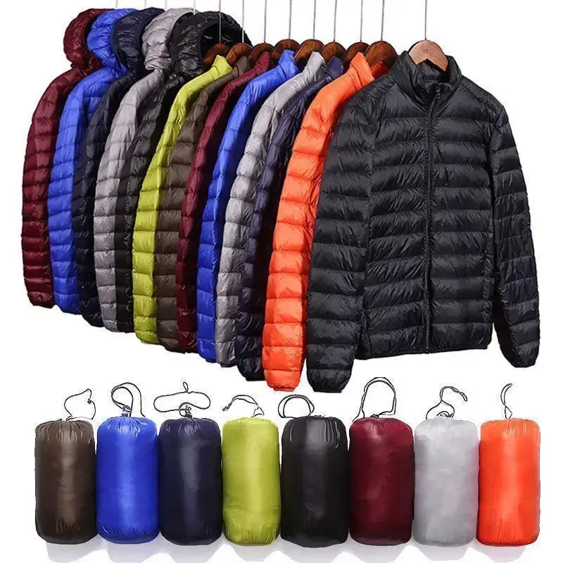 Men Hooded Puffer Jacket Black Winter Light Middle — feature 4