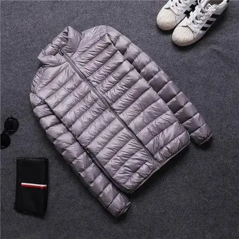 Men Hooded Puffer Jacket Black Winter Light Middle - Image 4