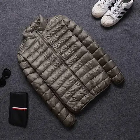 Men Hooded Puffer Jacket Black Winter Light Middle - Image 5