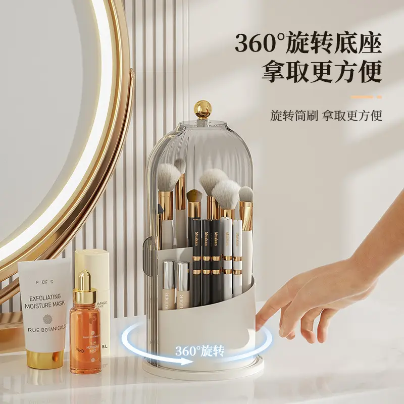 Transparent Makeup Storage Box with Lid - Image 13