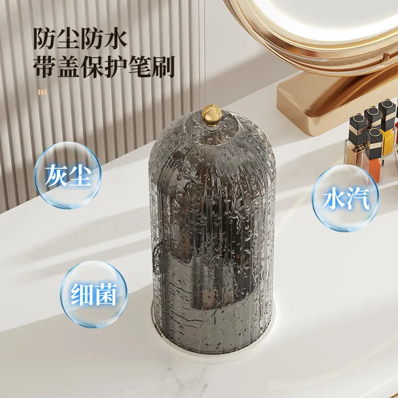 Transparent Makeup Storage Box with Lid - Image 15