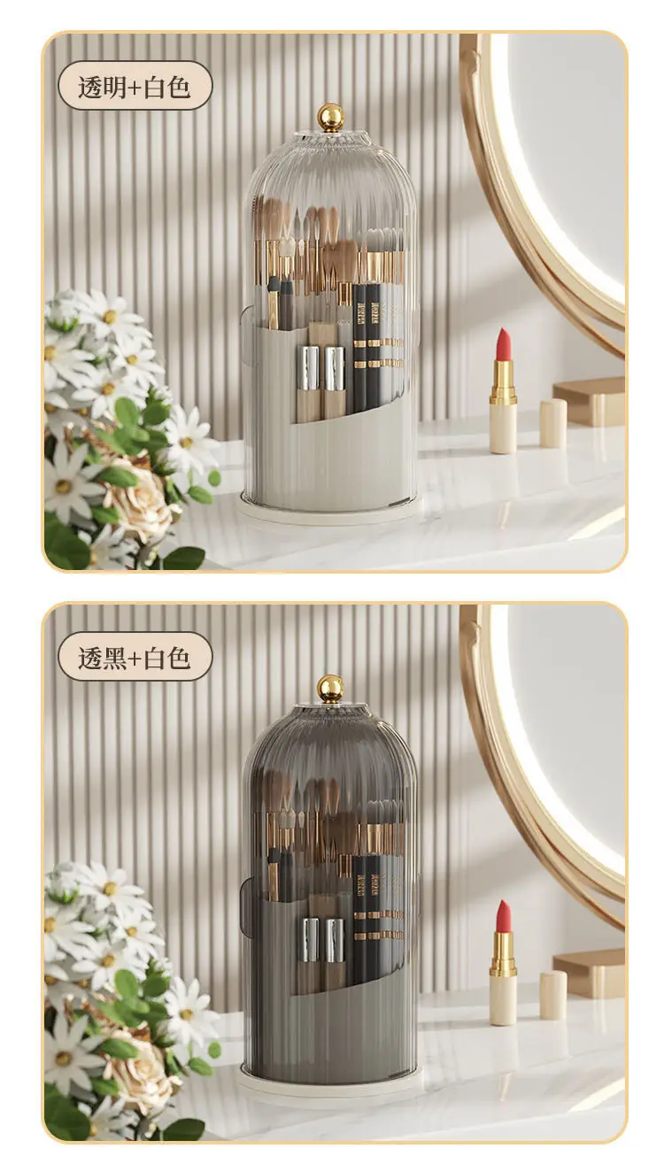 Transparent Makeup Storage Box with Lid — feature 15