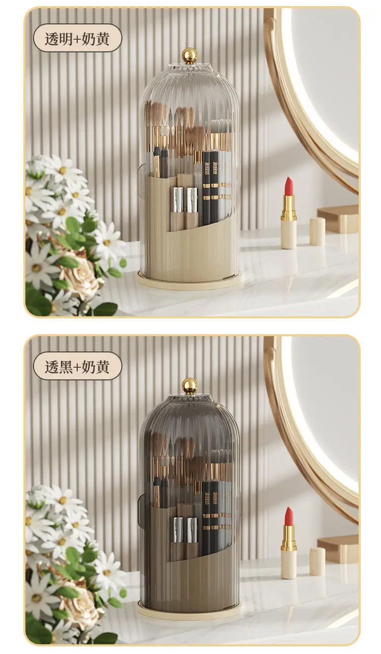 Transparent Makeup Storage Box with Lid — feature 16