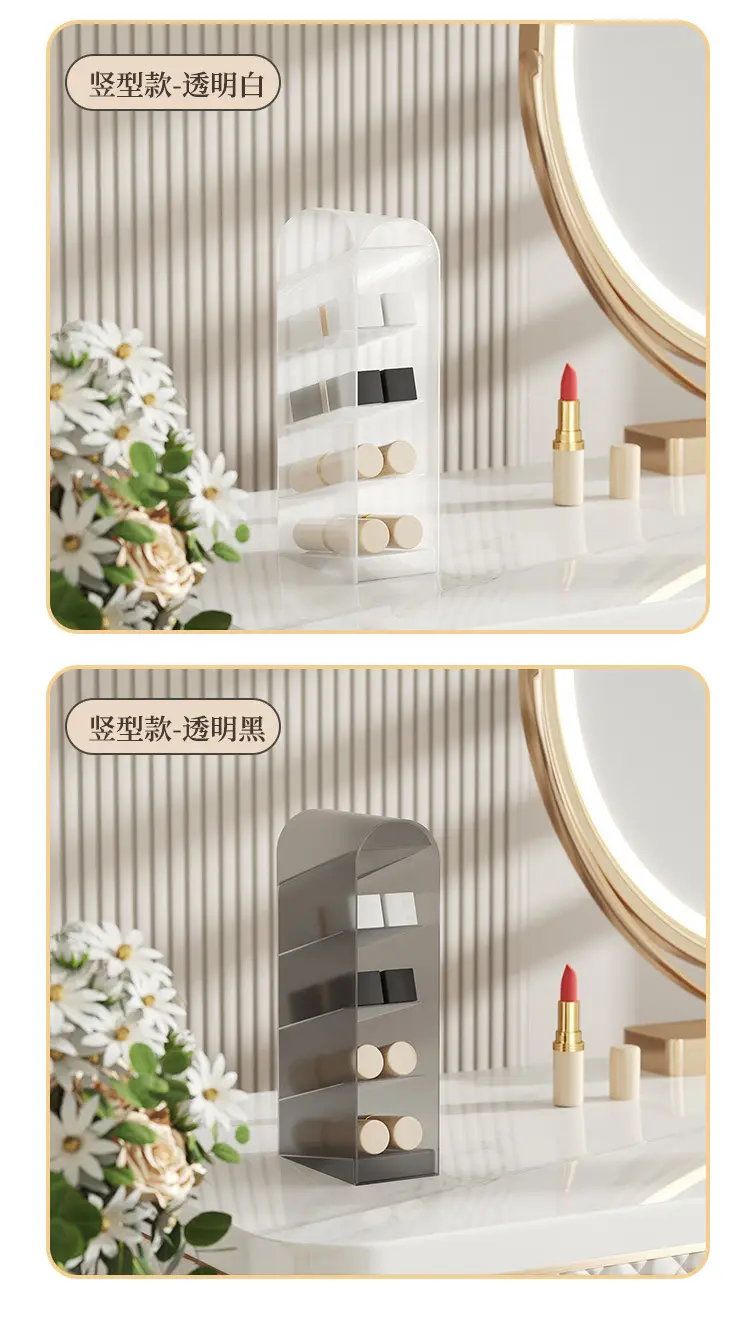 Transparent Makeup Storage Box with Lid — feature 17
