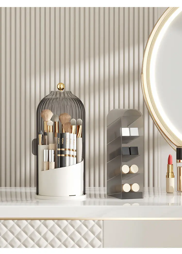 Transparent Makeup Storage Box with Lid — feature 18