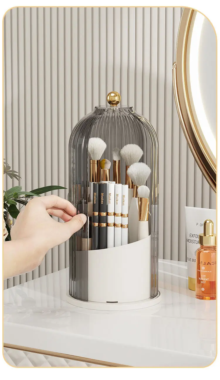Transparent Makeup Storage Box with Lid — feature 8