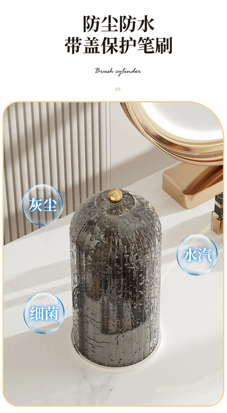 Transparent Makeup Storage Box with Lid — feature 9