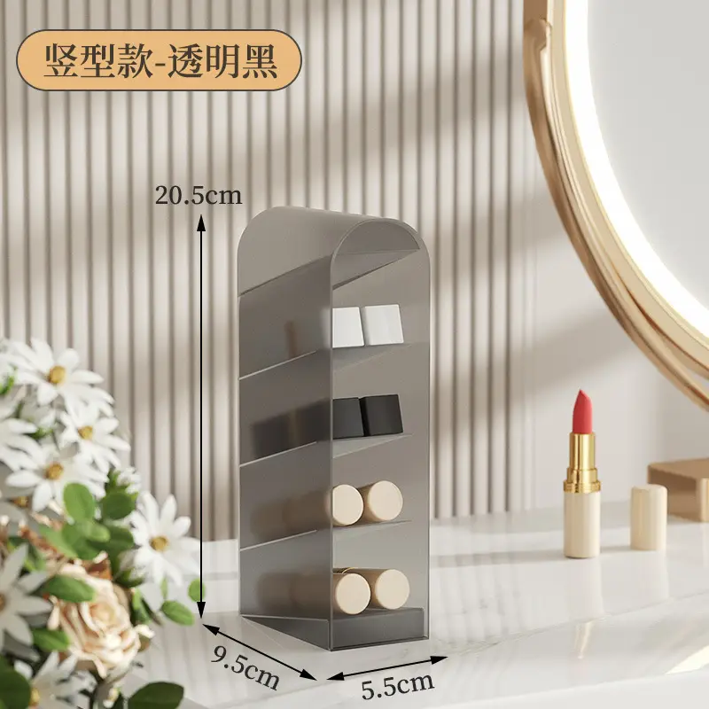 Transparent Makeup Storage Box with Lid - Image 11