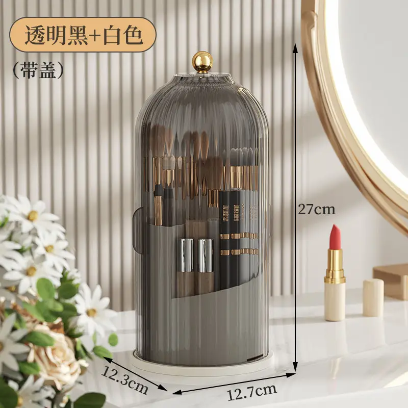 Transparent Makeup Storage Box with Lid - Image 3