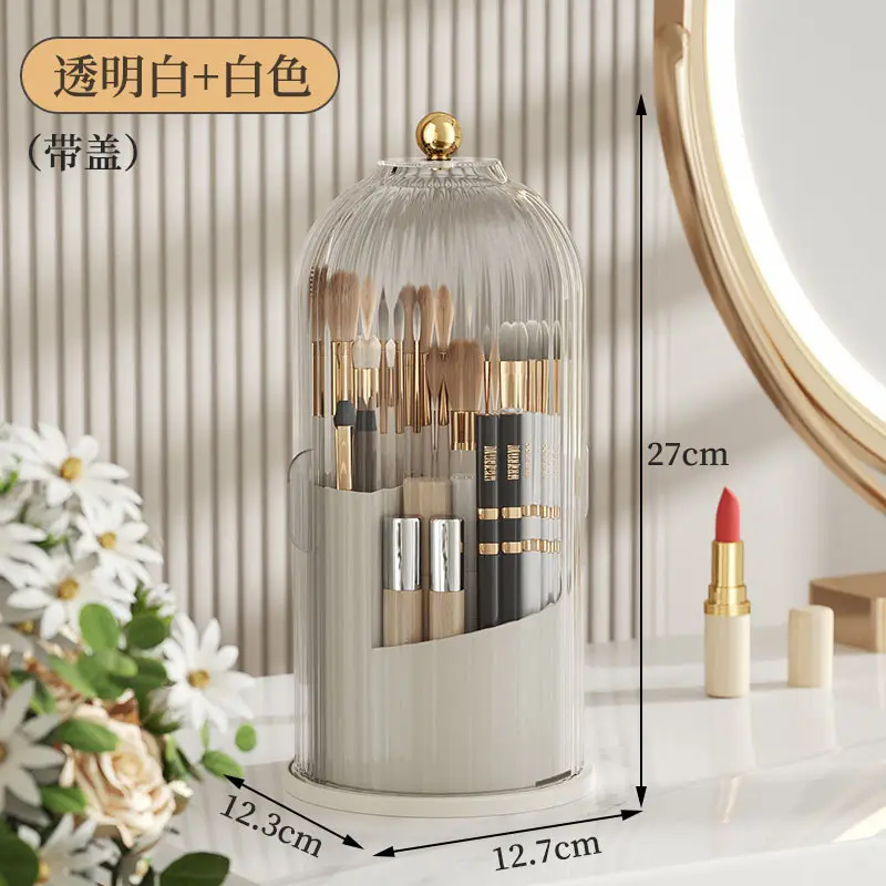 Transparent Makeup Storage Box with Lid - Image 4