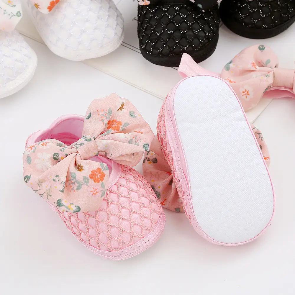 Cute Bow Baby Shoes INS Korean Baby Shoes Spring Summer Autumn 0-1 Year Old Soft Sole Baby Toddler Shoes Tide