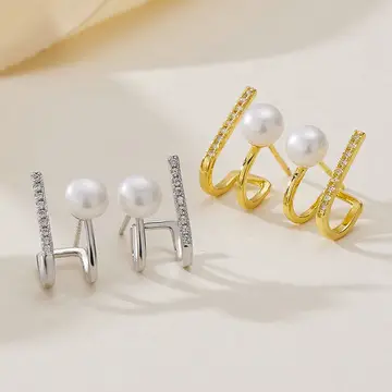 Women's Pearl Flower Adjustable Ring with Zircon Opening — feature 15