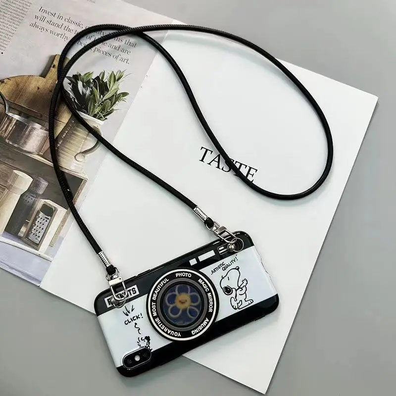 Mobile Phone Lanyard Crossbody Leather Rope