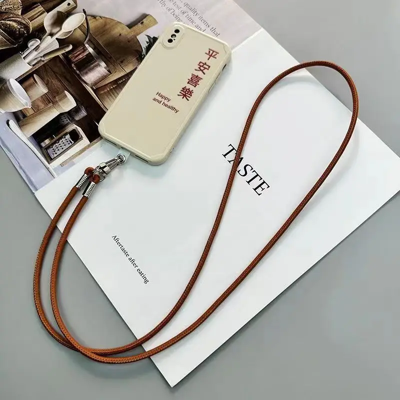 Mobile Phone Lanyard Crossbody Leather Rope — feature 11