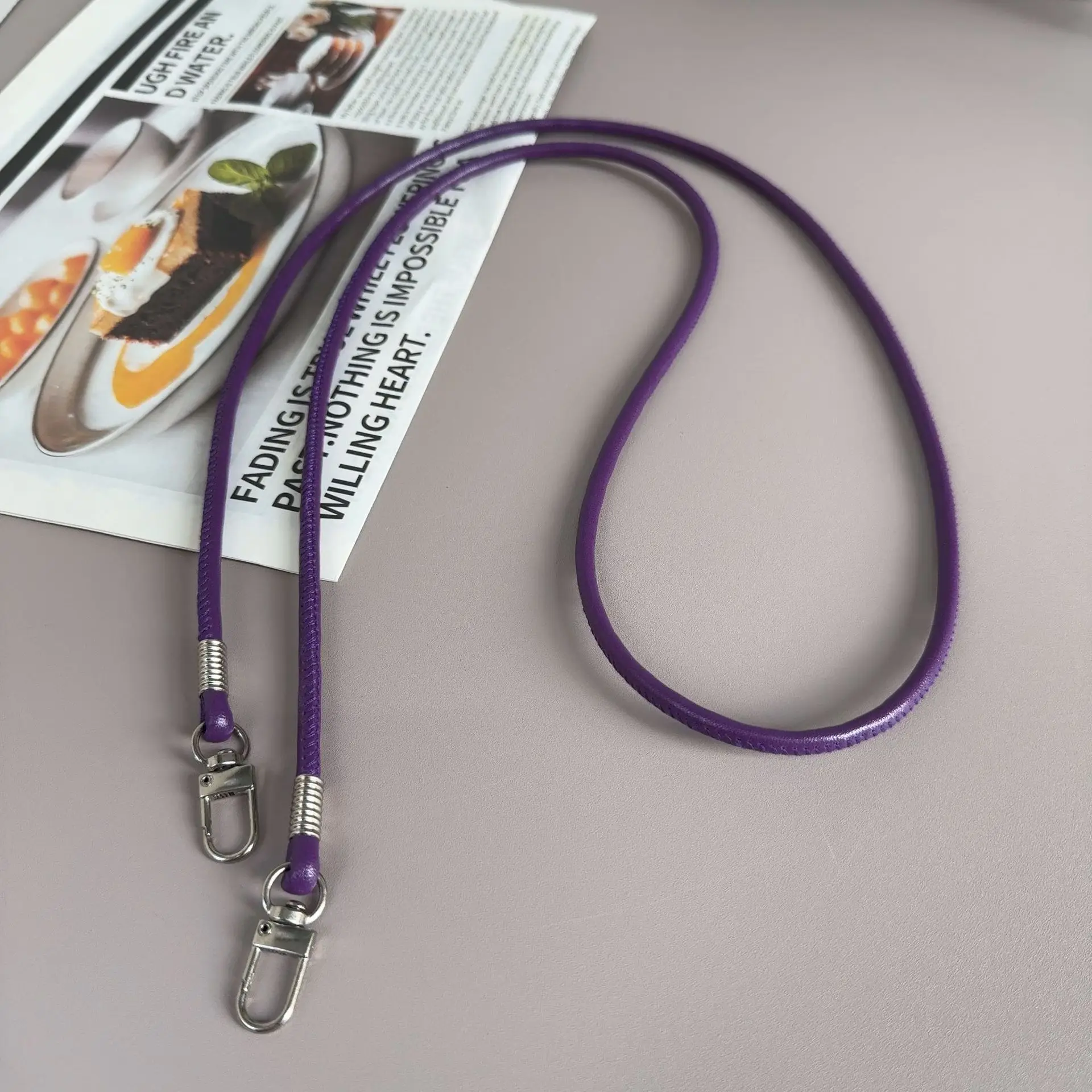 Mobile Phone Lanyard Crossbody Leather Rope